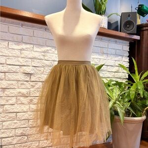 Pink Tartan Gold Tulle Skirt size 2